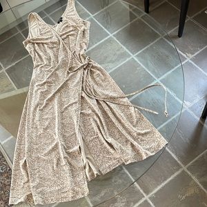 Elegant Cream Wrap Dress